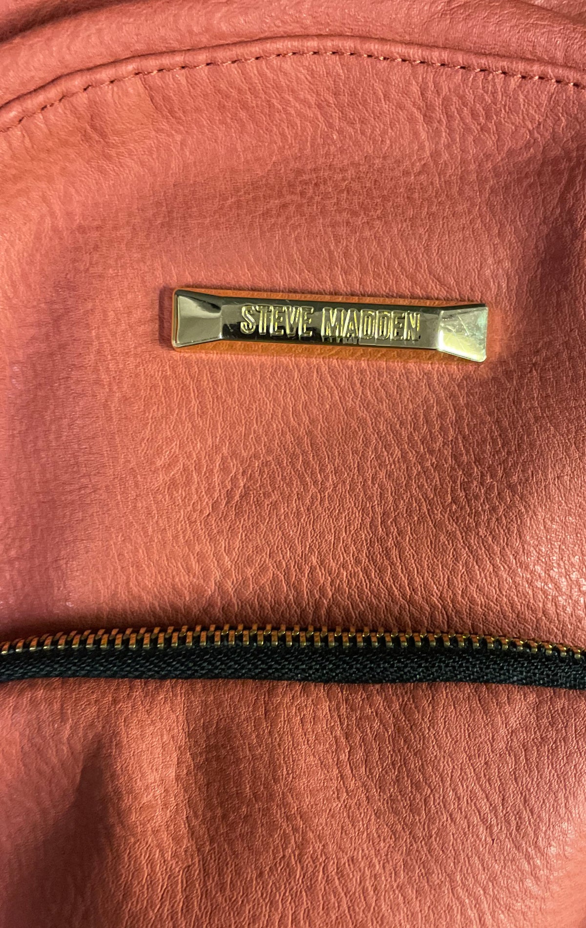 Steve Madden Pink Pebbled Mini Backpack Gold Hardware Adjustable Straps