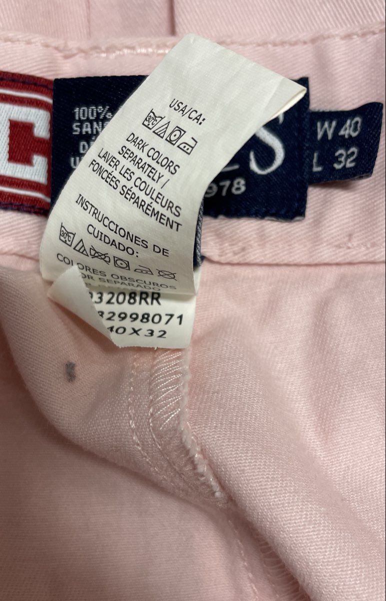 Chaps Men's Mitchell Relaxed Fit Flat Front Pink Chino Pants NWT 40x32