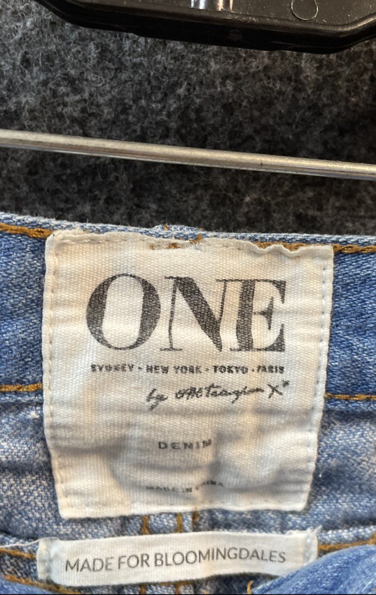 One Teaspoon Women's Awesome Baggies Distressed Tapered Blue Jeans Sz 24