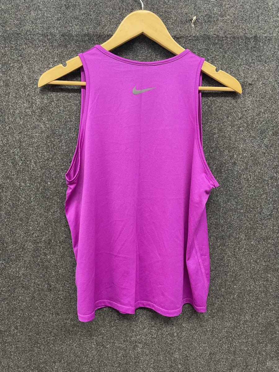 Nike Women's Dri-Fit Graphic Smiley Face Tank Top Fuchsia Purple Sz M