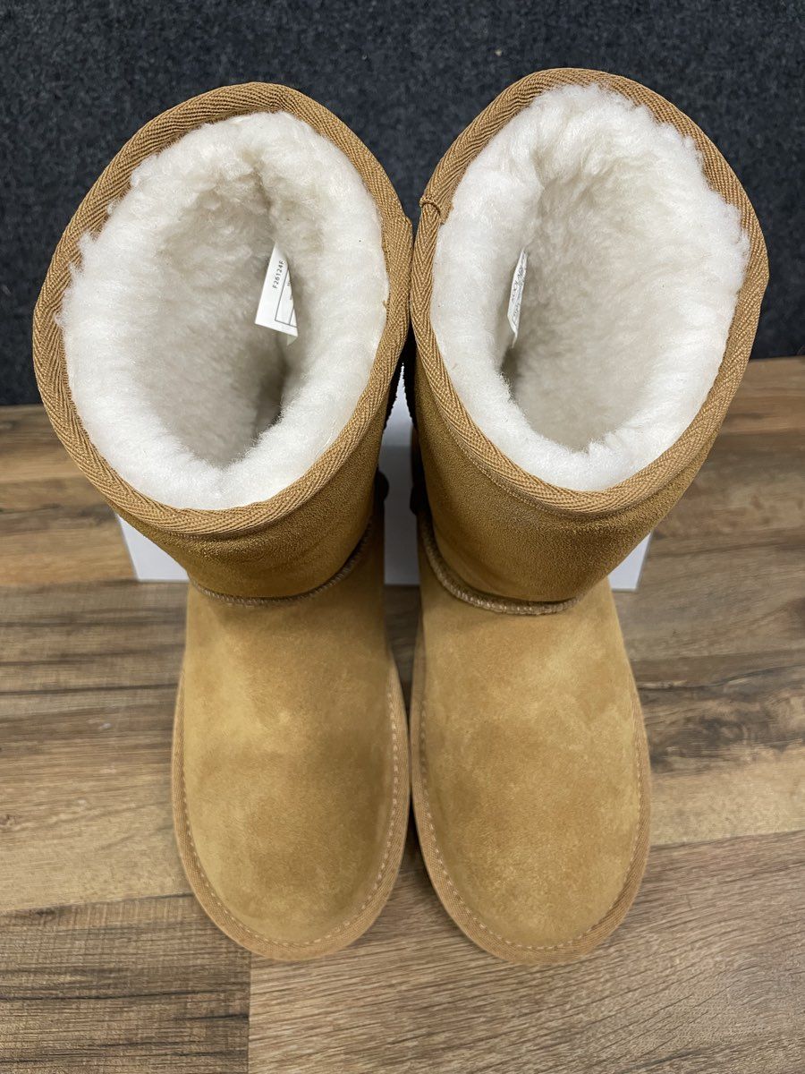 Koolaburra Koola Short Chestnut Suede Fur Boots Women's Size 5 DS