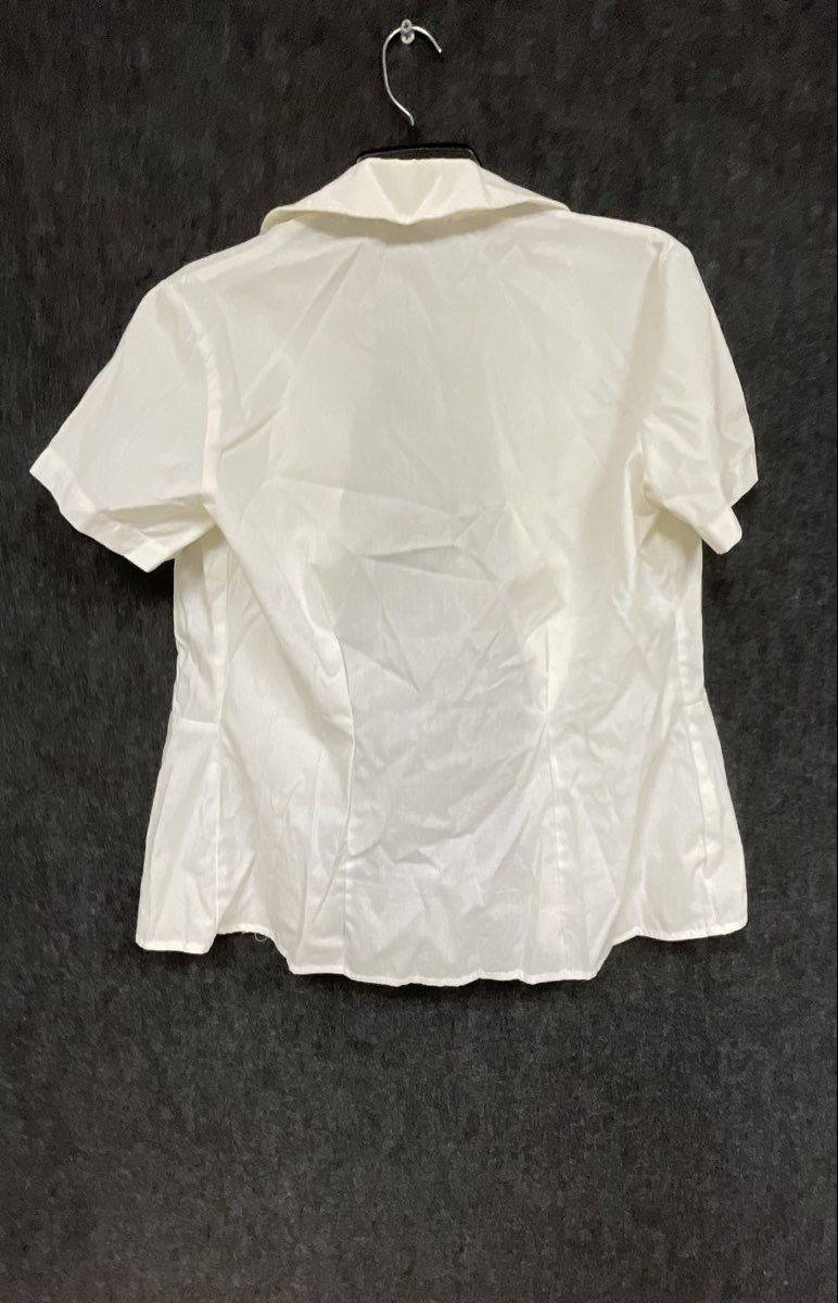 Vintage 70s Califashions Women's White Ruffle Pearl Button Blouse Top Sz 16 REG
