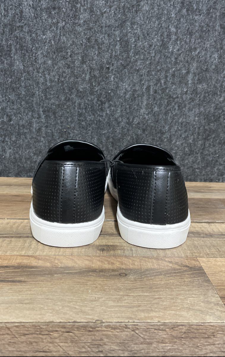 Torrid Women's Black Perforated Faux Leather Slip-on Sneakers Size 9