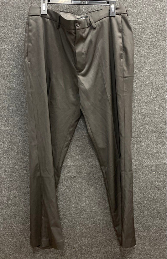 DKNY Men's Gray Stretch Slim Fit Flat Front Trousers Pants Sz 34x30 NWT