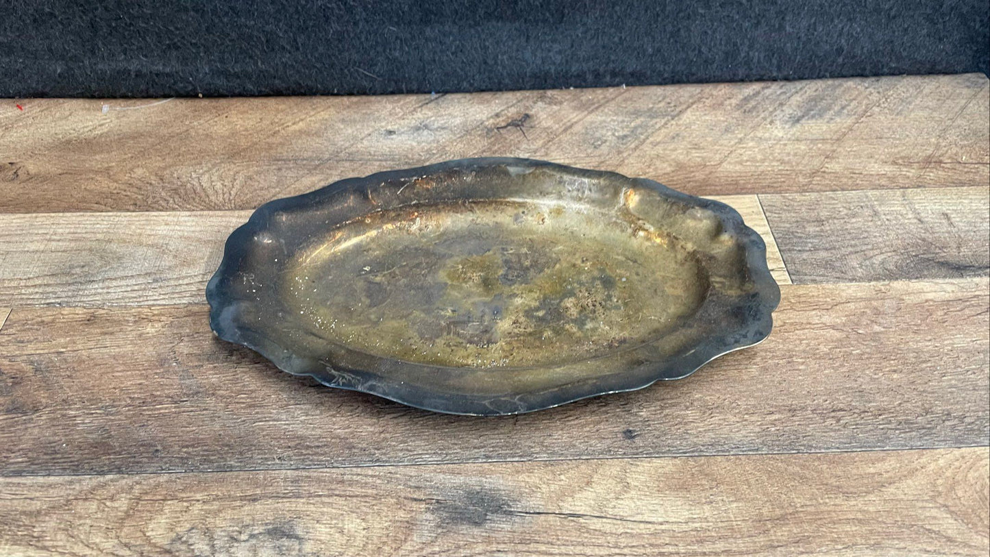 Vintage Style Sliver-Plated Tray