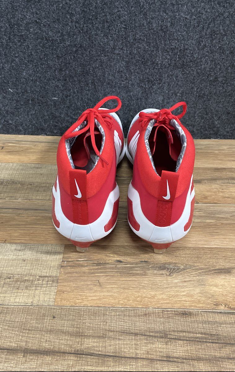 Nike Force Zoom Trout 4 Red White Metal Spikes Baseball Cleats Men's Size 13 DS