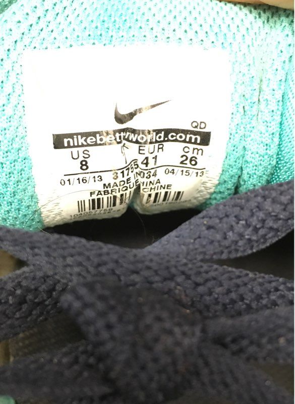 Nike Air Max Wright Grey Teal Navy Blue Running Sneakers Size 8