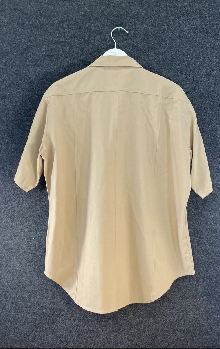 Vintage Y2K DSCP Men's USMC Khaki Short Sleeve Dress Shirt Sergeant Rank Sz 17