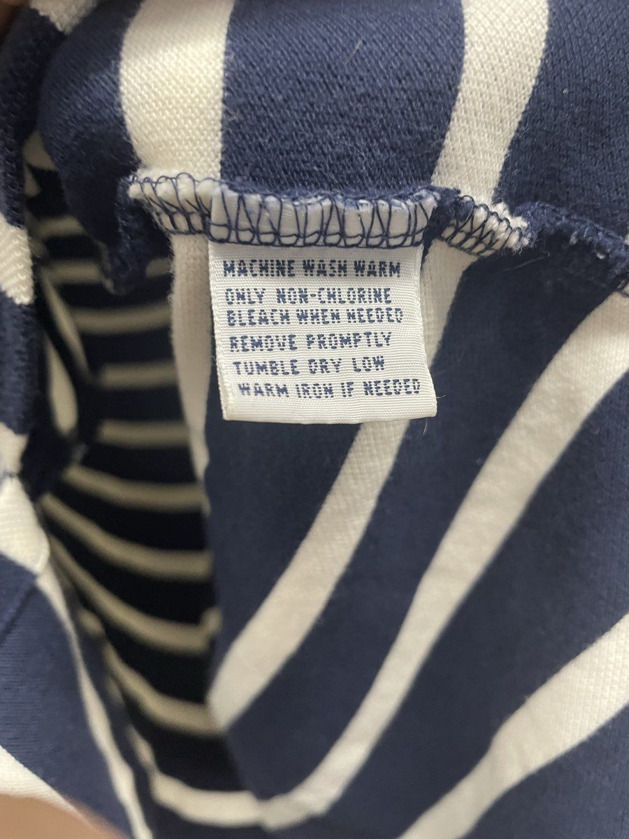 Polo Ralph Lauren Men's Polo Shirt Navy White Striped Custom Fit Sz M