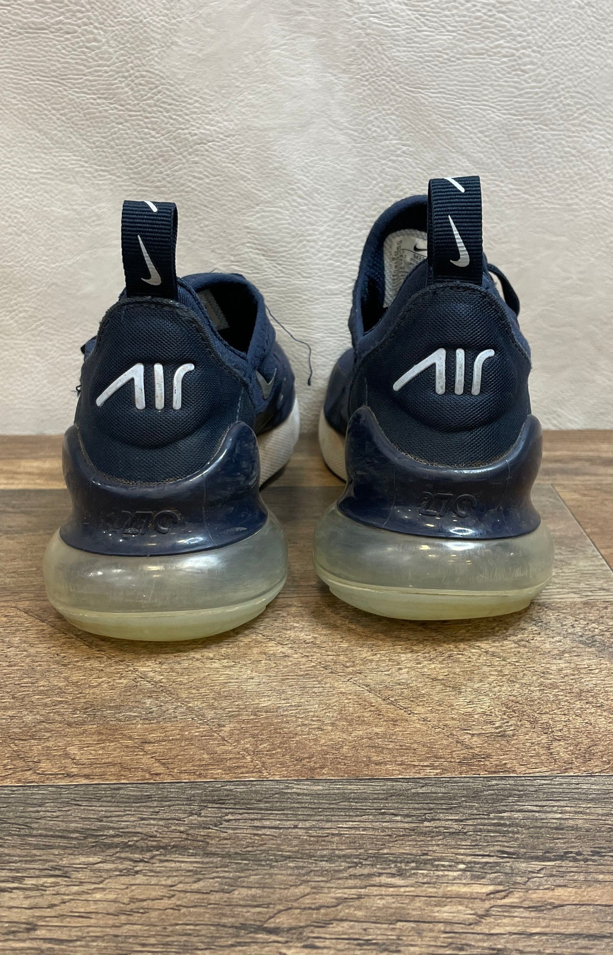 Nike Air Max 270 Midnight Navy White Kids Running Shoes Size 6Y