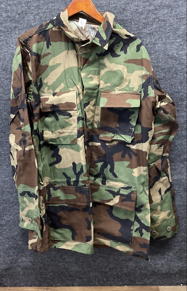 Lion Apparel BDU Jacket Woodland Camo Military Work Uniform Made in USA Sz M-XL