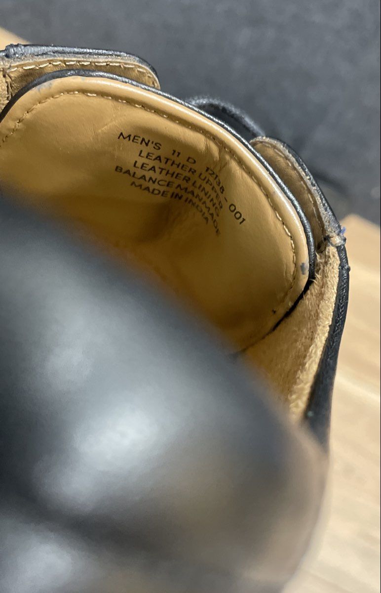 Florsheim Comfortech Black Leather Cap Toe Derby Oxfords Men's Size 11 D