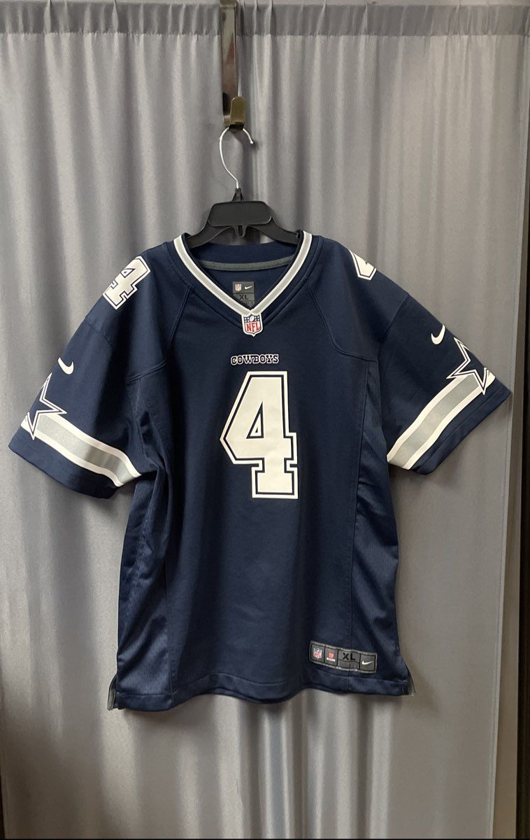 Nike Women's Dallas Cowboys Dak Prescott #4 Football Jersey Navy Blue XL 18/20