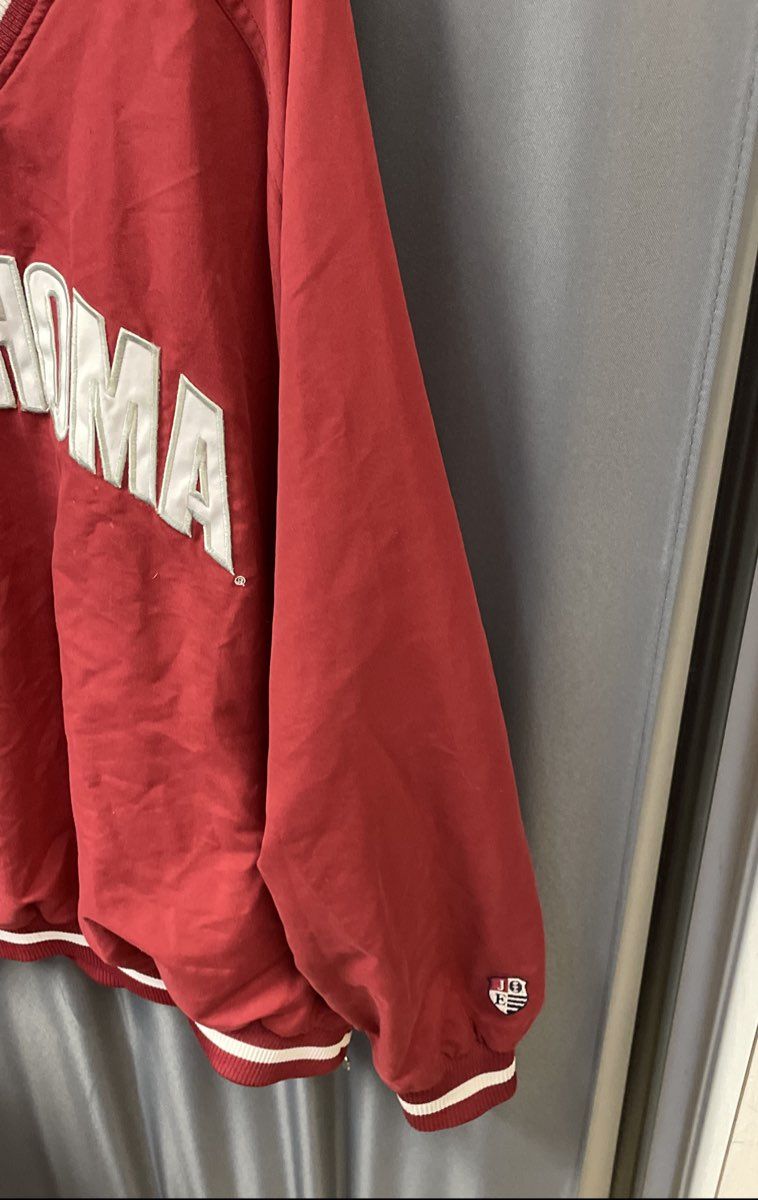 Vintage 90s Joe College Oklahoma Sooners Pullover Windbreaker Jacket XL