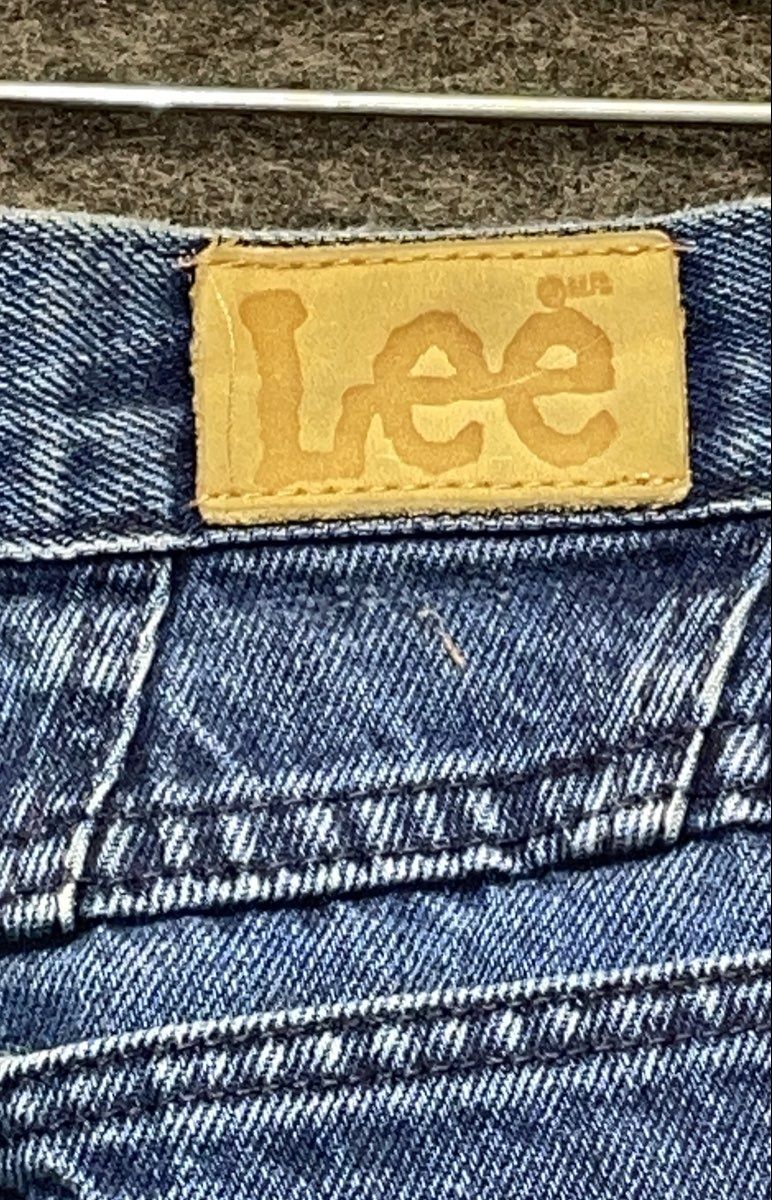 Vintage 90s Lee Women's Blue High Rise Tapered Leg Jeans Made in USA Sz 14 Long