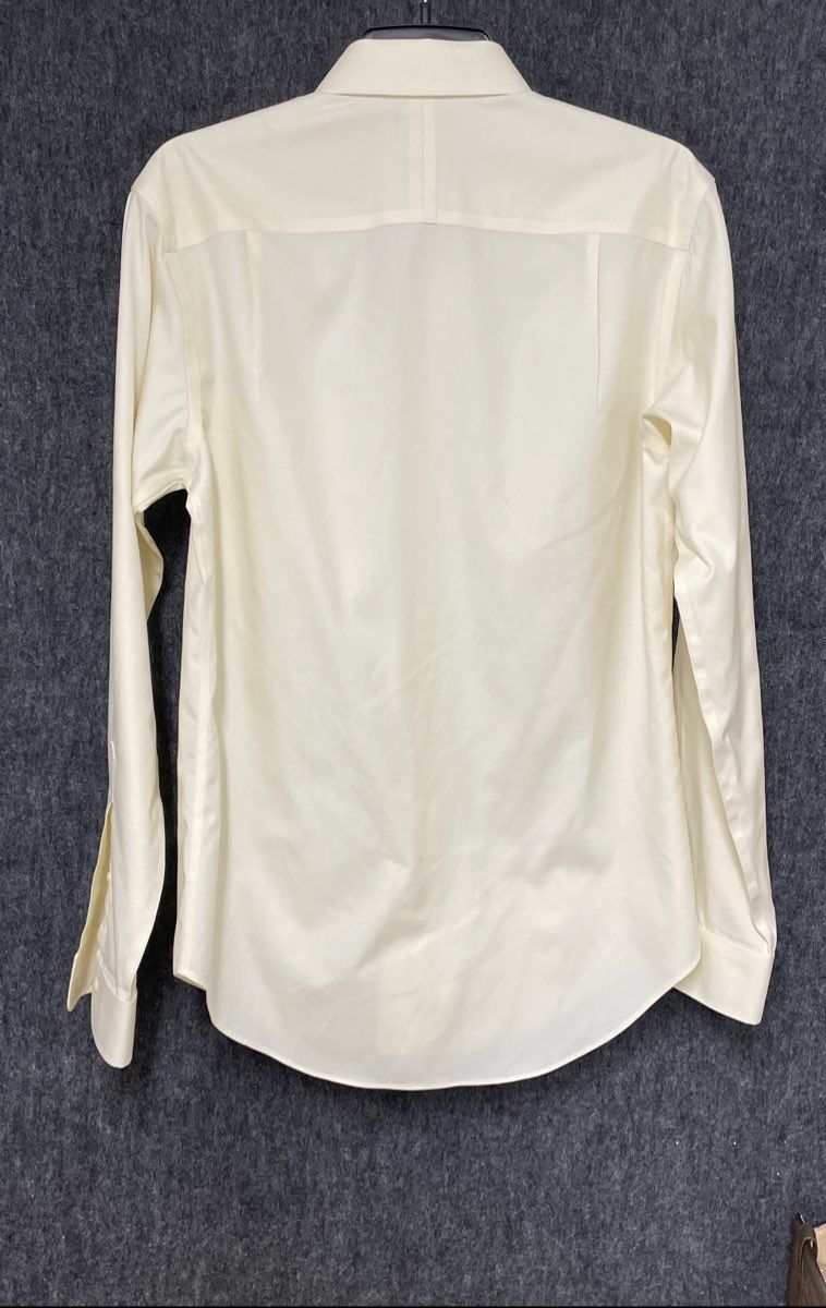 Jos. A. Bank Men's Yellow Traveler's Collection Slim Fit Dress Shirt Sz M 15 34
