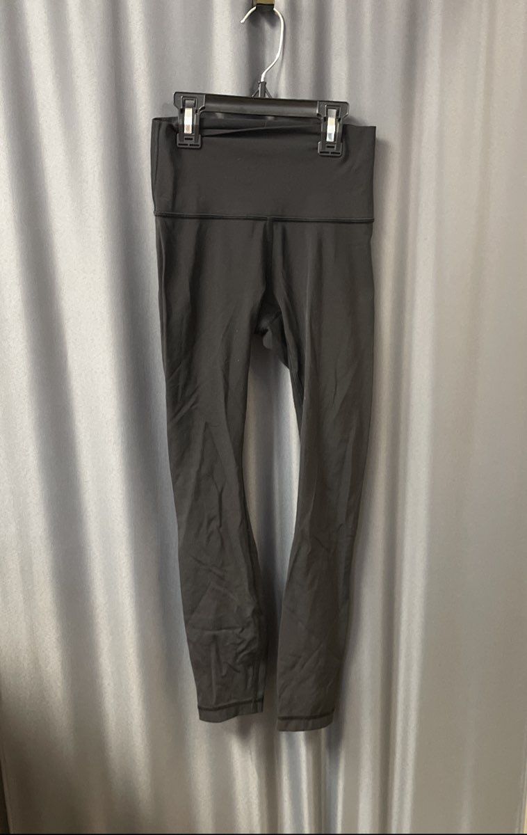 Lululemon Women's Black High-Rise Leggings Flywheel Sports FLY Graphic Sz 2