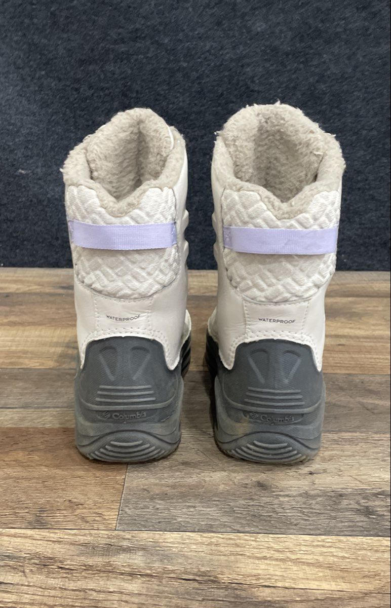 Columbia Bugaboot Plus III Omni-Heat White Grey Snow Boots Women's Size 6