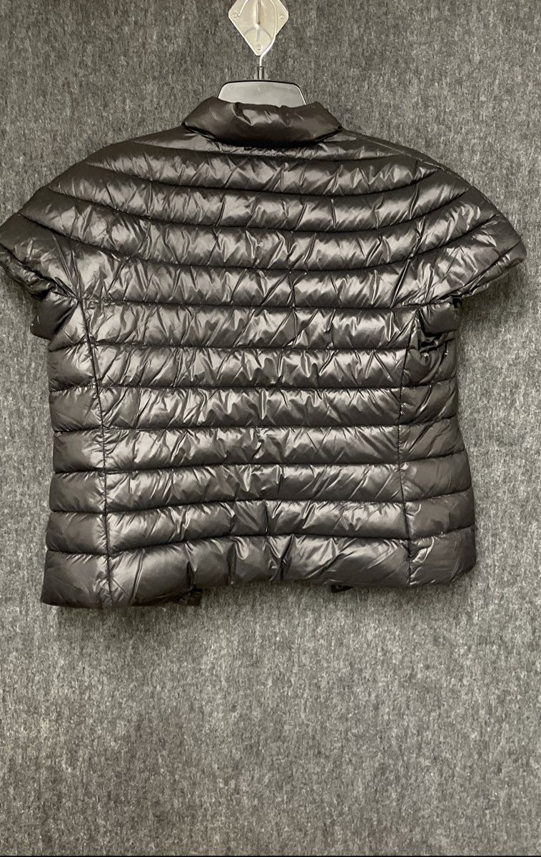 Calvin Klein Women's Gray Short Sleeve Puffer Vest Quilted Mock Neck Sz M