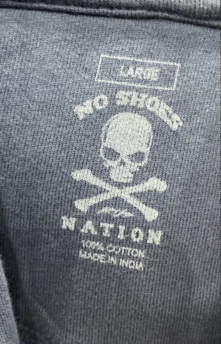 Kenny Chesney No Shoes Nation Men's Blue Skull Graphic Hoodie Sweatshirt Sz L