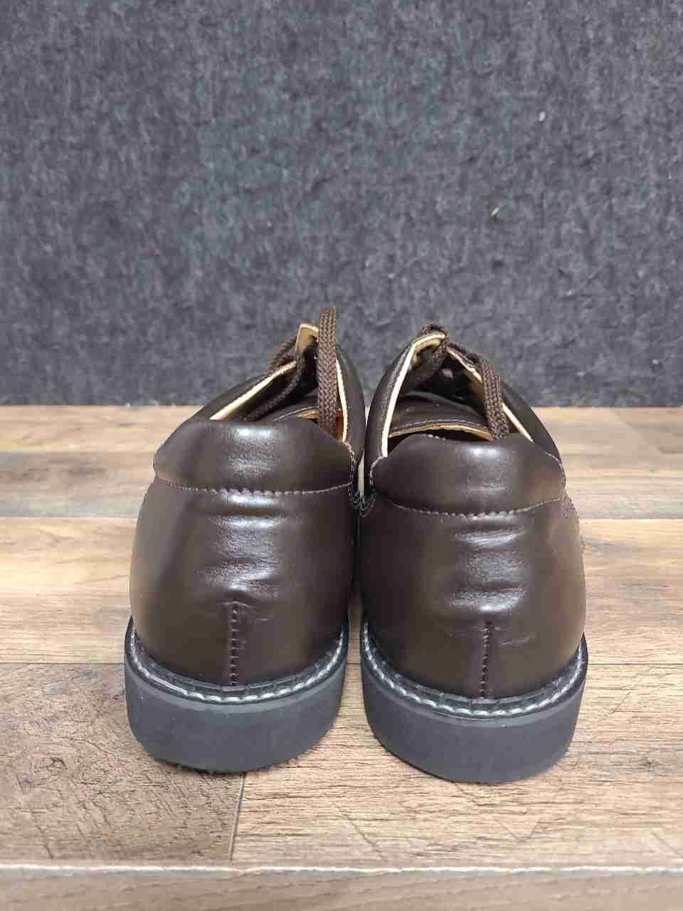 Kandahar Men's Dark Brown Leather Moc Toe Derby Dress Shoes Size 10