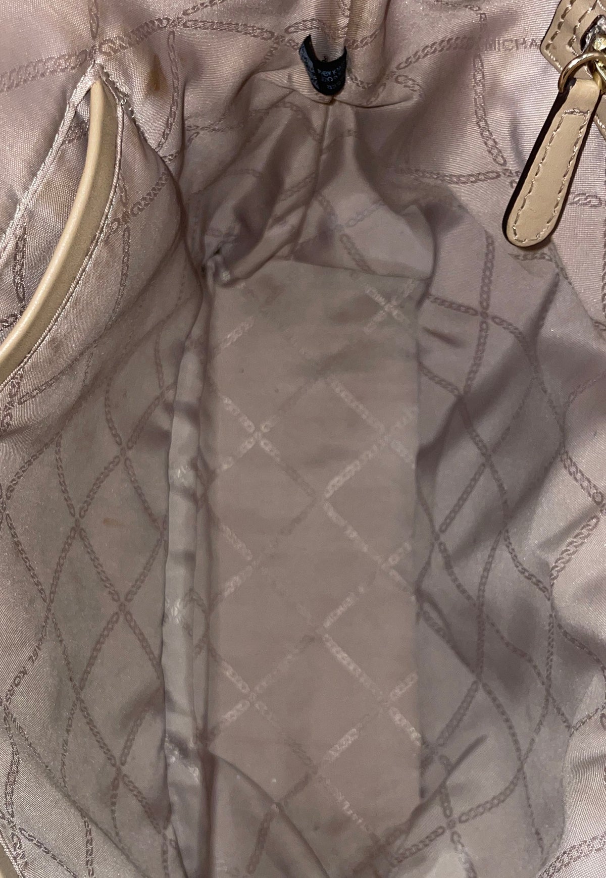 Michael Kors Brown Signature Monogram Jet Set Travel Top Zip Tote Bag
