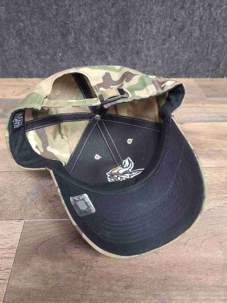 New Era & '47 Brand Men's Minnesota Vikings Hats Lot Gray Camo Snapback OSFM