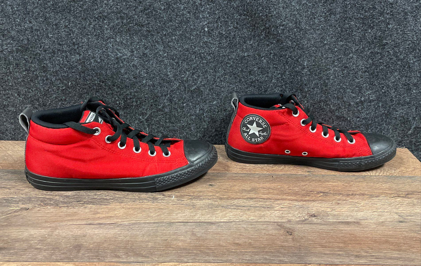 Converse Chuck Taylor All Star Street Mid Red Black Junior Sneakers Size 6