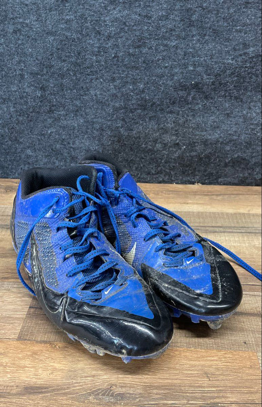 Nike Alpha Pro FlyWire Blue Black Football Cleats Men's Size 11.5 599025-040