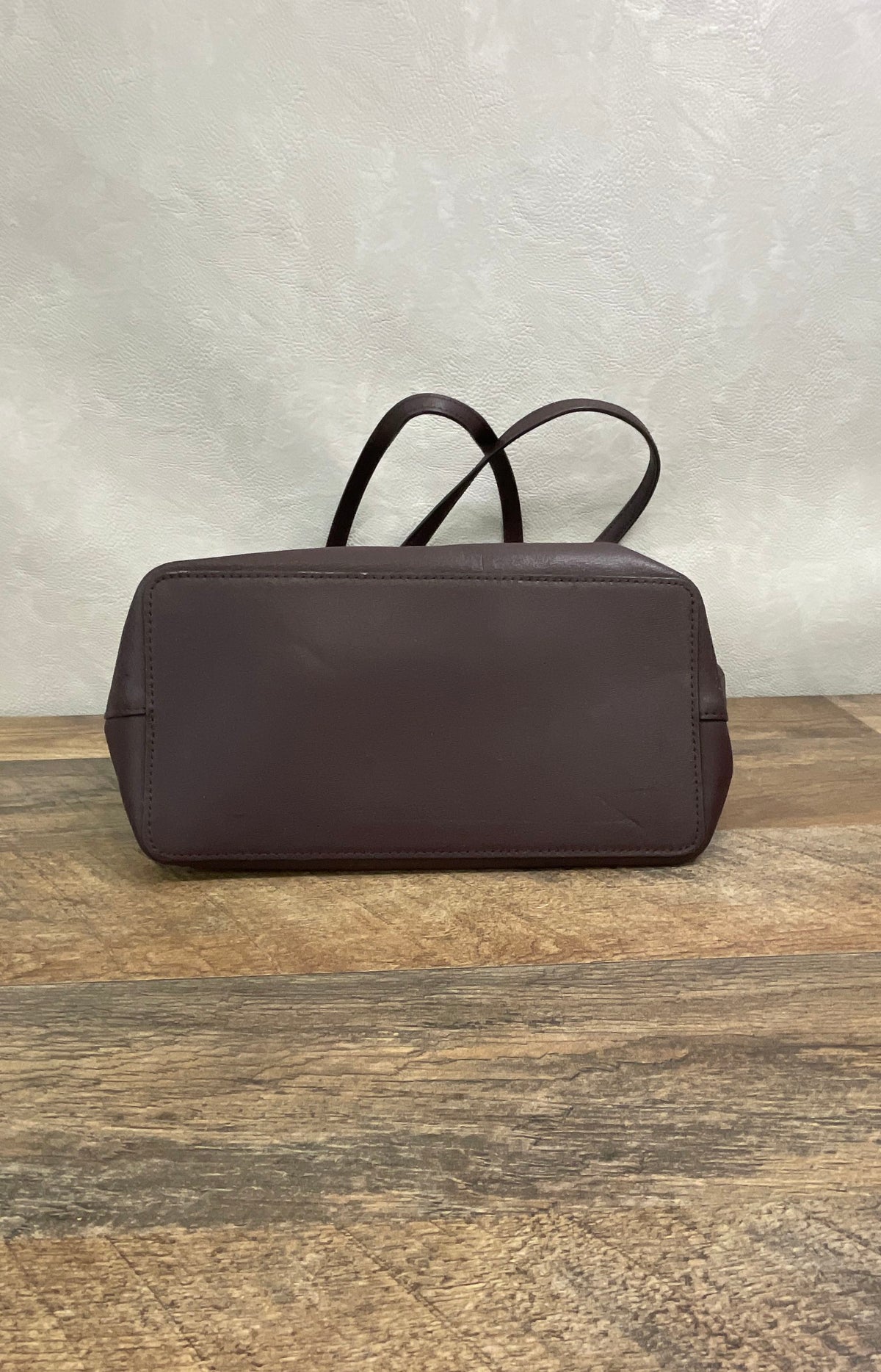 Kate Spade Burgundy Leather 4 Heart Clover Clasp Tote Bag Shoulder Bag