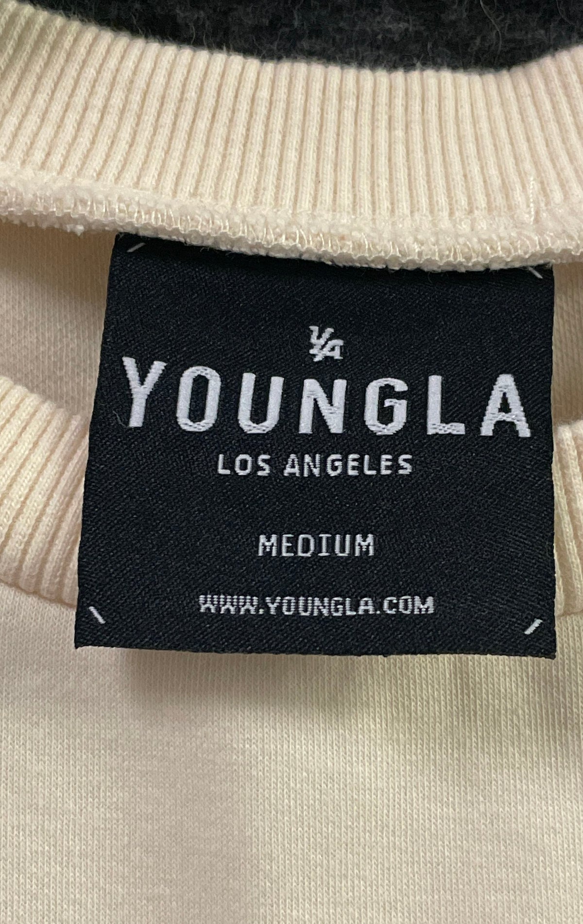 Youngla Men's 328 Pump Cover Cutoff Muscle Shirt Cream Embroidered Sz M