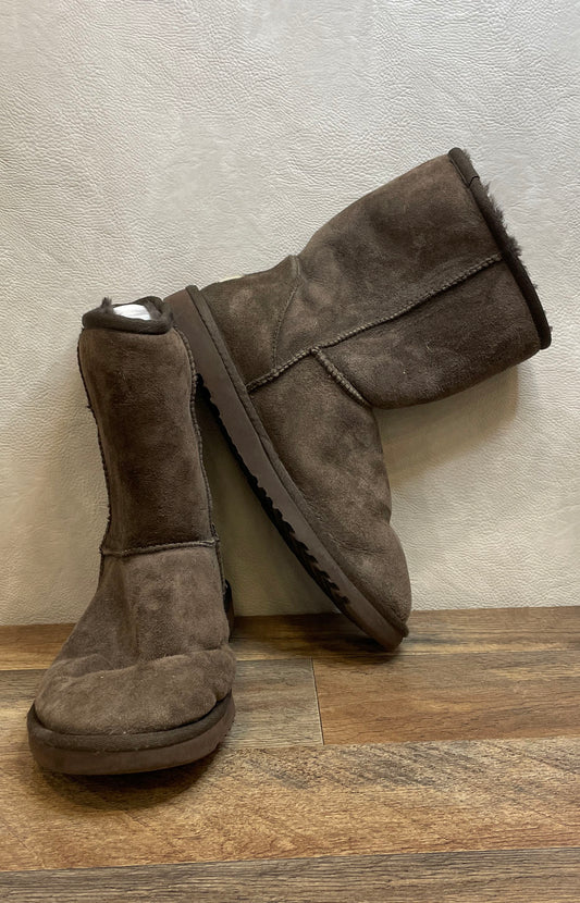 UGG Australia Classic Short 5825 Chocolate Suede Sheepskin Boots Size W9