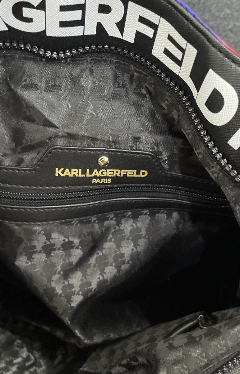 Karl Lagerfeld Multicolor K/Karl Patch Large Tote Bag Black Handles