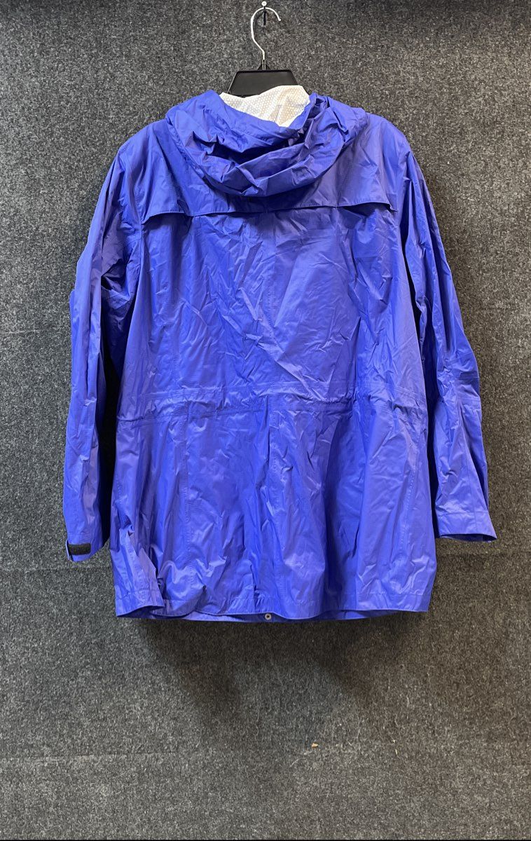 Duluth Trading Co Women's Blue Ripstop Rain Jacket Parka Hooded Mesh Sz 2XL