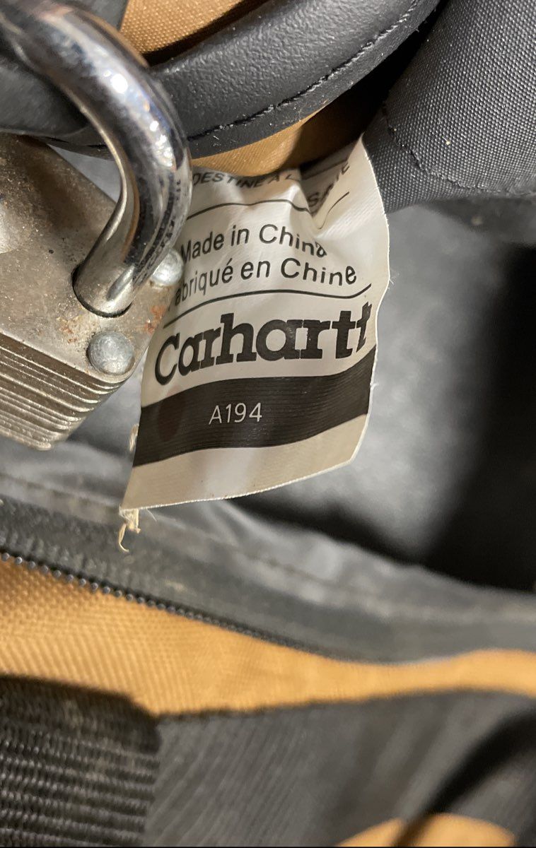 Carhartt Brown Black A194 Canvas Duffle Work Bag Travel Large