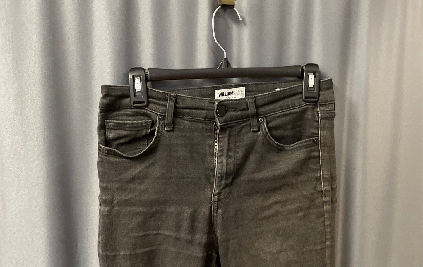 William Rast Women's Black Sculpted Highrise Distressed Ripped Knee Jeans Sz 28