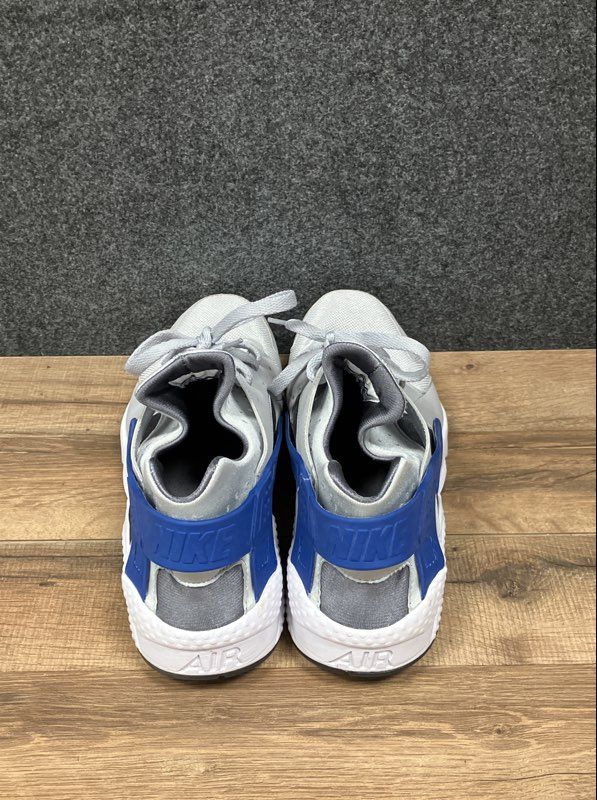 Nike Air Huarache Wolf Grey Lyon Blue Running Sneakers Men's Size 13