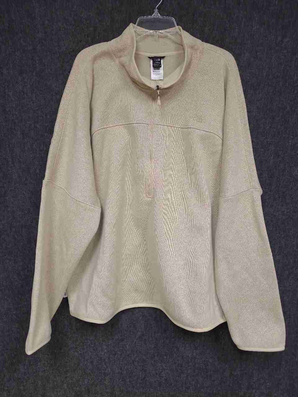 The North Face Men's Beige Circular Design 1/4 Zip Fleece Pullover Sz 3X
