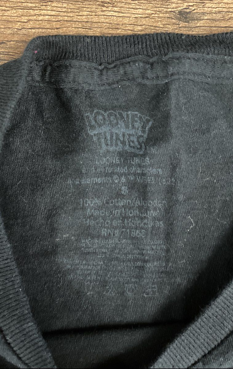Looney Tunes T-Shirts Lot of 3 Black Tune Squad Bugs Bunny Taz Sylvester Sz S
