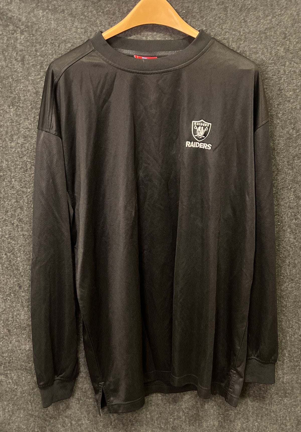 NFL Team Apparel Men's Raiders Black Long Sleeve Graphic Shirt Logo Sz 2XL