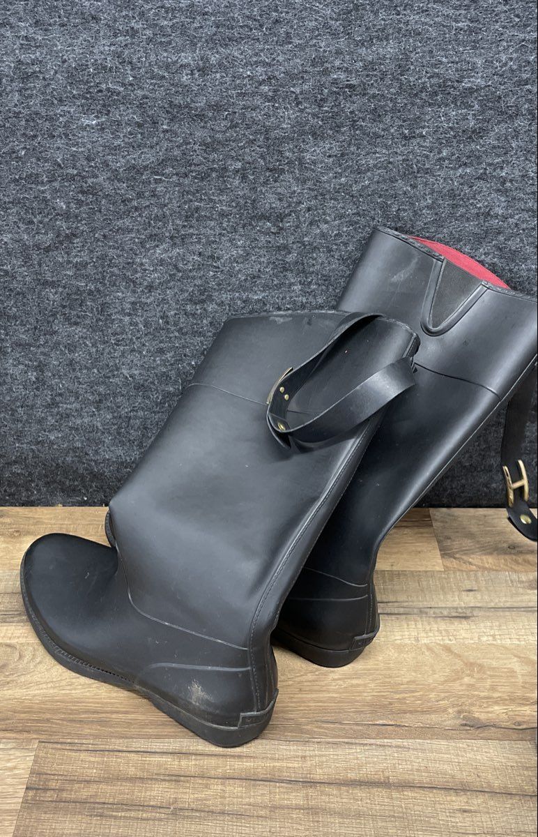 Tommy Hilfiger Coreen Black Rubber Knee High Rain Boots Size 11