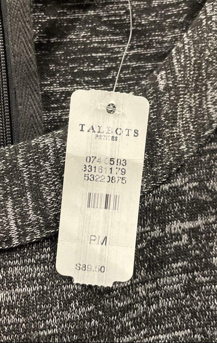 T by Talbots Women's Gray Marled Knit Sleeveless Wide Leg Jumpsuit Sz PM NWT