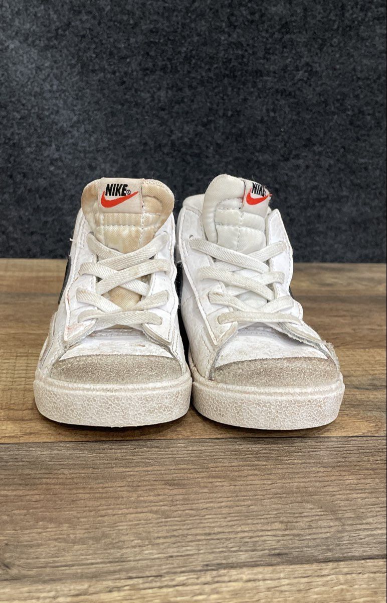 Nike Blazer Mid '77 White Black Toddler High Top Shoes Size 7C