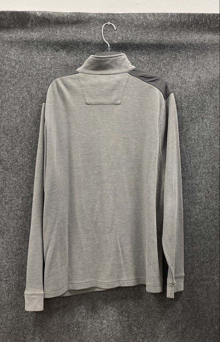 Perry Ellis Men's Gray Full Zip Track Jacket Mock Neck Shoulder Panels Sz XXL