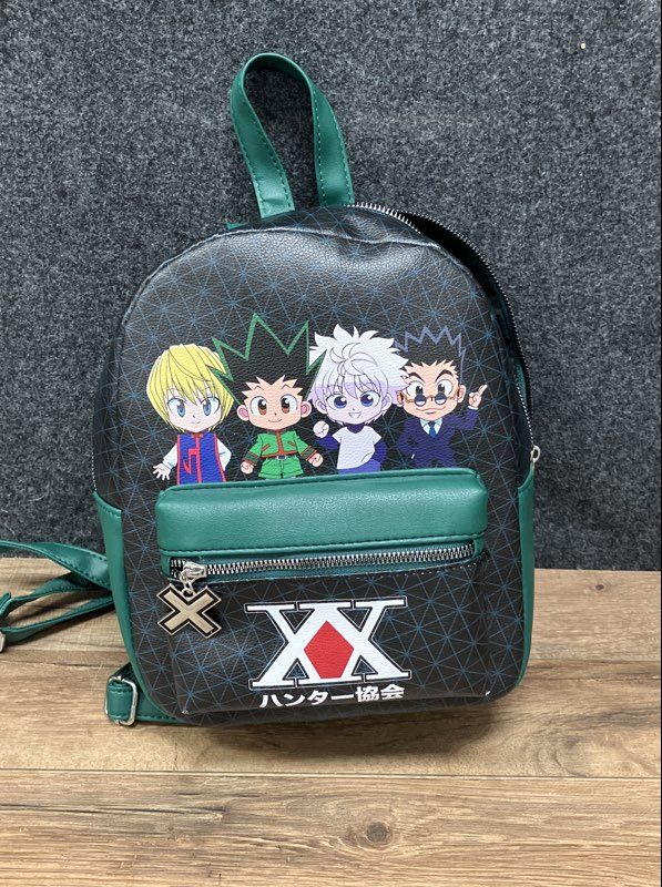 Bioworld Hunter x Hunter Chibi Mini Backpack Green Black Faux Leather