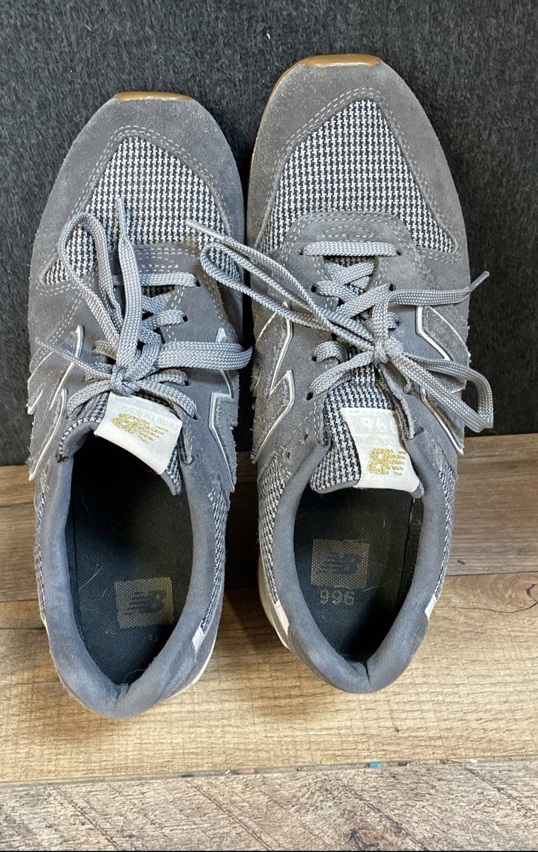 New Balance 996 Grey Houndstooth Women's Lifestyle Sneakers WL996LX2 Size 10