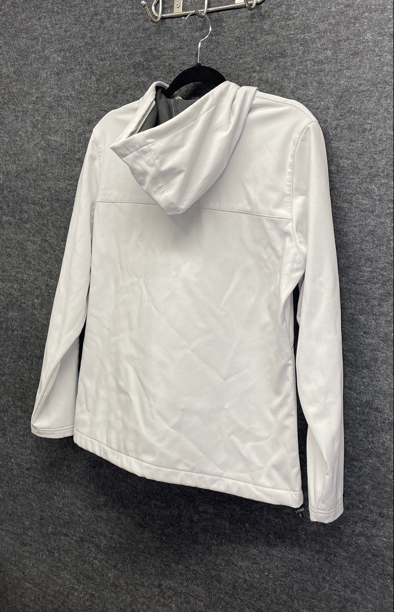 New Balance Women's Gray Softshell Hooded Full Zip Active Jacket Sz XL