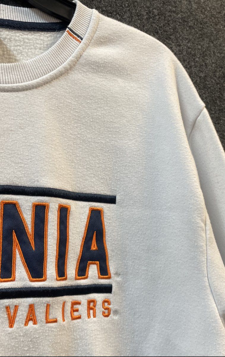 Colosseum Men's Virginia Cavaliers White Crewneck Sweatshirt Size Large