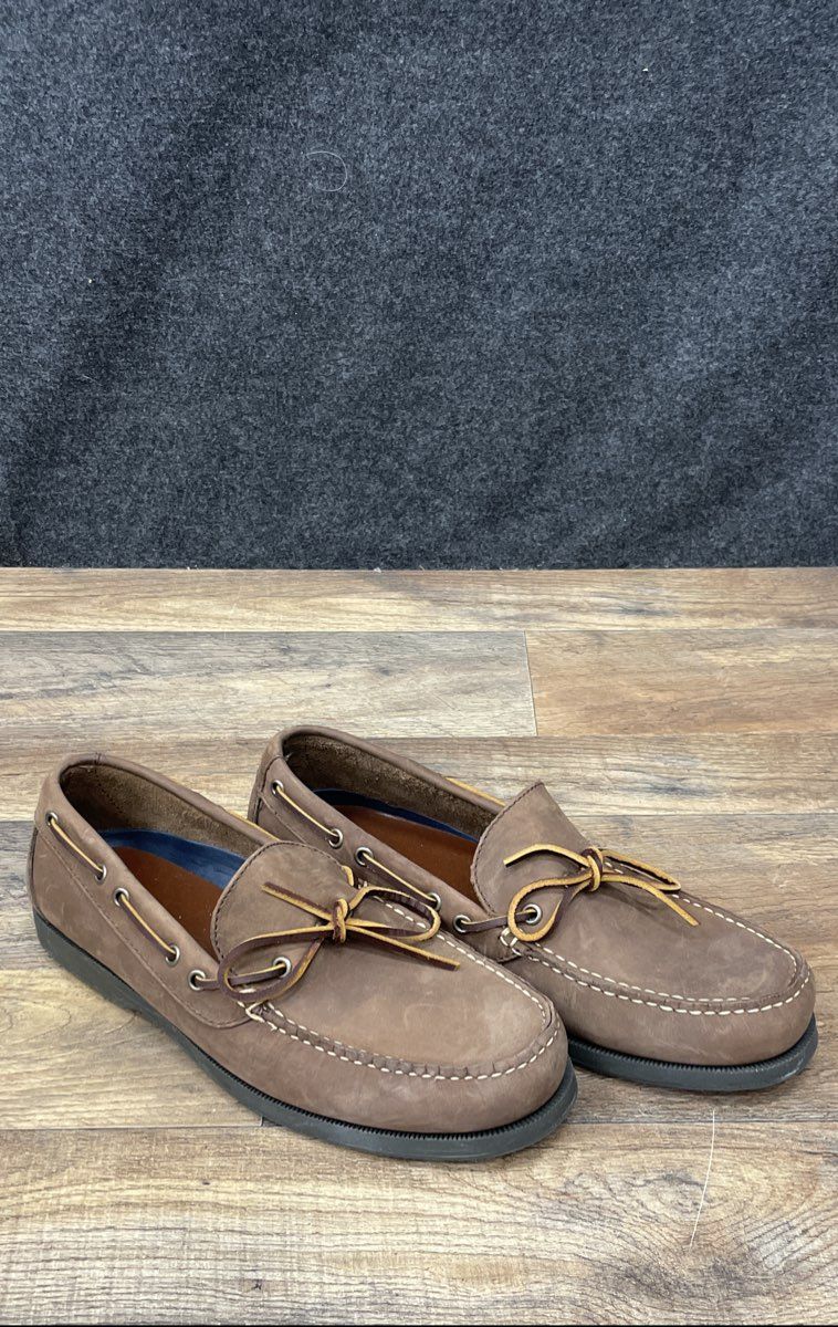 G.H. Bass & Co. Brown Suede Camp Moccasin Boat Shoes Men's Size 11