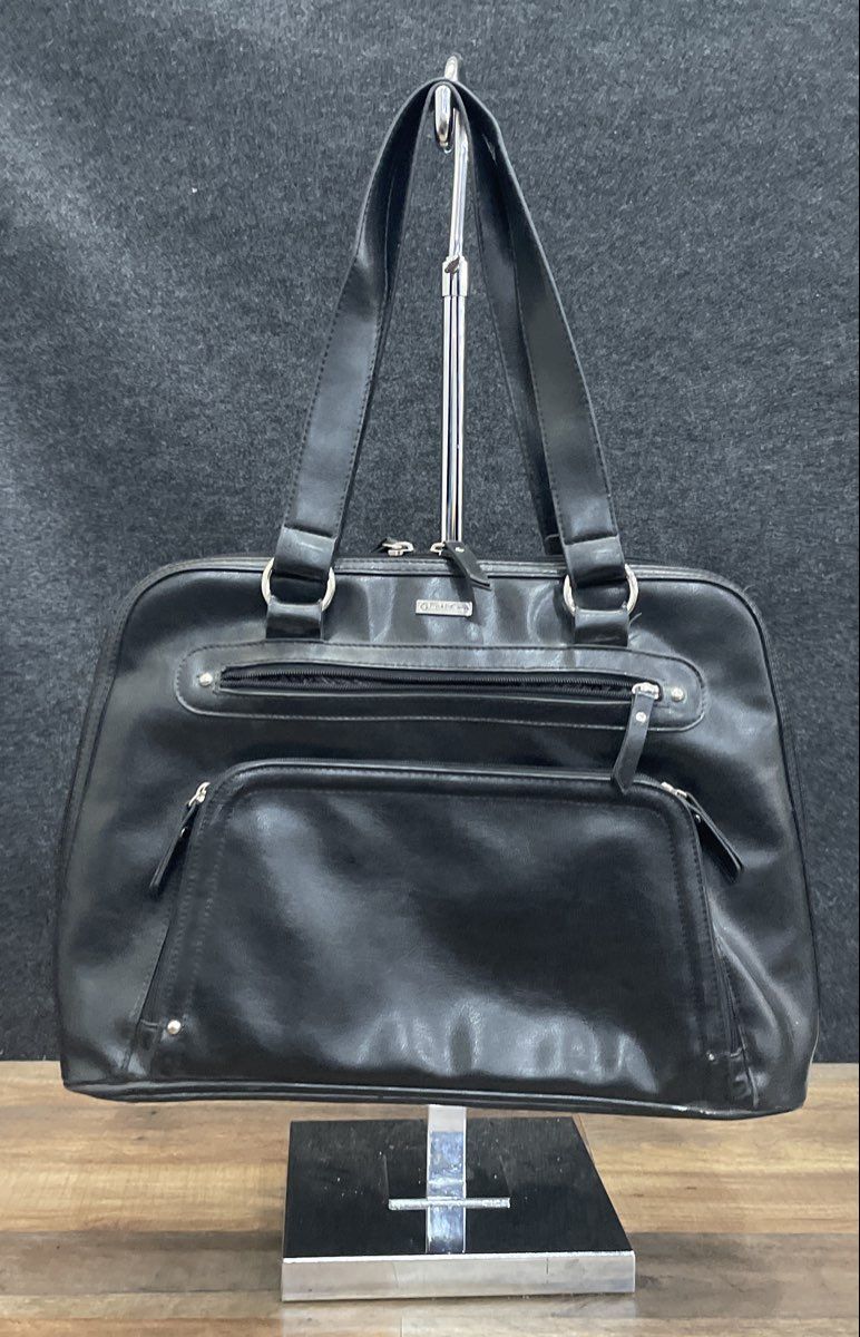 Franklin Covey Black Professional Laptop Briefcase Tote Shoulder Bag Office